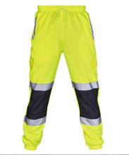 Load image into Gallery viewer, Safety Wear: Reflective Stripes Strips Pants Men Work Trousers Hi Vis Pants High Visibility Work Wear Pants Road Construction Safety Trousers