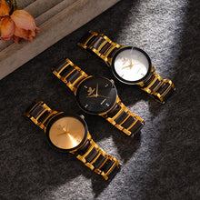 Load image into Gallery viewer, Watches: by ORLANDO. Luxury Styling. Cool Black and Gold Quartz. Steel. Various Finishes and Bands