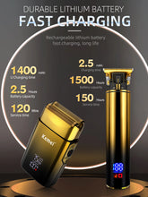 Load image into Gallery viewer, Grooming: KEMEI 2-in-1 Electric Hair Trimmer. Professional Foil Styling. Haircut, Beard, Trimmer with LCD Display.