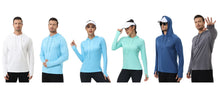 Load image into Gallery viewer, Shirts: Long Sleeve Hoodie Shirts. Rash Guard. Quick Dry. Lightweight.