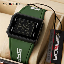 Load image into Gallery viewer, Watches: by SANDA. Outdoor Rugged. LED Digital Watch. 5Bar. Waterproof.