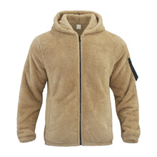 Load image into Gallery viewer, Coats / Jackets: Plush Jacket . Male Winter Minimalist Style. Solid Colors With Zipper and Hood. Cozy Comfort in Cab.