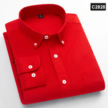 Load image into Gallery viewer, Shirts: Classic fit Oxford. 100%Cotton. Long-sleeve. Single pocket. Slim fit. Solid colors.