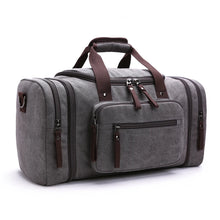 Cargar imagen en el visor de la galería, Travel Bags / Storage: Large Capacity. Spacious Capacity. Durable Canvas. Weekender / Overnighter. Shoulder Carry. Multiple Storage Areas.Various Colors.
