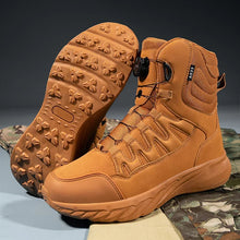 Load image into Gallery viewer, Boots: Men Tactical Army Boot. MilitaryStyling. Ankle Height. Waterproof. High Quality