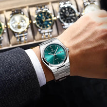 Load image into Gallery viewer, Watches: by POEDAGAR. Luxury Quartz Wristwatch. Sports Styling. Waterproof. Luminous Date, Week. Stainless Steel.