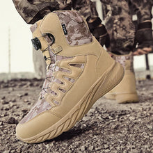 Load image into Gallery viewer, Boots: Men Tactical Army Boot. MilitaryStyling. Ankle Height. Waterproof. High Quality