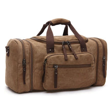 Cargar imagen en el visor de la galería, Travel Bags / Storage: Large Capacity. Spacious Capacity. Durable Canvas. Weekender / Overnighter. Shoulder Carry. Multiple Storage Areas.Various Colors.