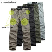 Load image into Gallery viewer, Pants: Summer Detachable Zip. Quick Dry Cargo Pants. Waterproof.