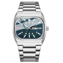 將圖片載入圖庫檢視器 Watches: 40mm Square Analog Face. Diving Series. Clock Black Stainless Steel. Quartz Movement,