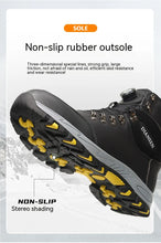Load image into Gallery viewer, Boots: Leather Safety Boots. Button Release. Waterproof. Indestructible. Steel Toe. Kevlar Midsole. Anti-puncture. (See Images for Size conversions)