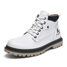 Load image into Gallery viewer, Boots: Leather Ankle Boot. High Top. Anti Slip. Handmade. (See Images for Size conversions)
