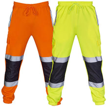 Load image into Gallery viewer, Safety Wear: Reflective Stripes Strips Pants Men Work Trousers Hi Vis Pants High Visibility Work Wear Pants Road Construction Safety Trousers
