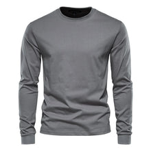 Load image into Gallery viewer, Shirts: Long-sleeved T: Simplicity. Solid Colors Cotton. O-neck