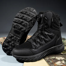 Load image into Gallery viewer, Boots: Military Styled Ankle Boot. Safety, Desert ,Work. Waterproof. High Quality. (See Images for Size conversions)