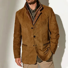 Load image into Gallery viewer, Coats / Jackets: Vintage Solid Single-Breasted. Lapel Jackets Male Casual. Dinner or Outdoors.