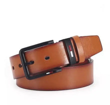 Cargar imagen en el visor de la galería, Pants / Belts: Leather Belts. Alloy Pin Style Buckle Belt. Black, Coffee, or Brown.
