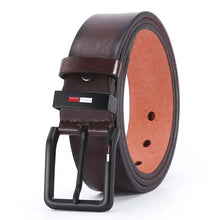 Cargar imagen en el visor de la galería, Pants / Belts: Leather Belts. Alloy Pin Style Buckle Belt. Black, Coffee, or Brown.
