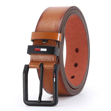 Cargar imagen en el visor de la galería, Pants / Belts: Leather Belts. Alloy Pin Style Buckle Belt. Black, Coffee, or Brown.
