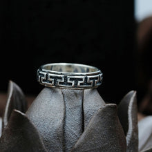 Load image into Gallery viewer, Wrings:  Sterling Silver.  Tibetan Silver. Rings Vintage Buddhism  Rotating Ring.
