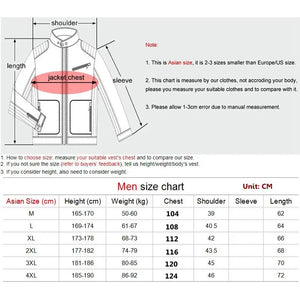 Coats / Jackets: Heated Vest. 9 Zones. Electric Heat. USB.