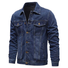 Load image into Gallery viewer, Coats / Jackets:  Denim Jacket. Casual Solid Colors. Slim Fit Cotton Outwear
