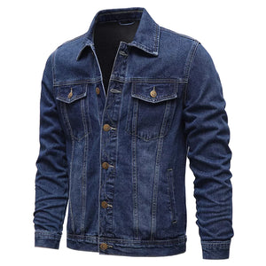 Coats / Jackets:  Denim Jacket. Casual Solid Colors. Slim Fit Cotton Outwear