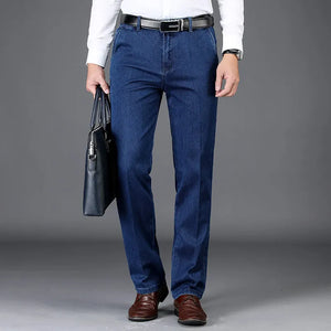 Pants: Classic Jeans Style and Fit. Thick stretch Denim. Work Tough and Business Casual.