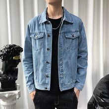 Load image into Gallery viewer, Coats / Jackets:  Denim Jacket. Casual Solid Colors. Slim Fit Cotton Outwear
