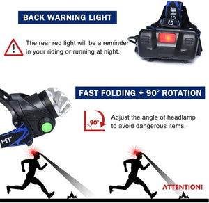 Gadgets / Safety: Powerful LED Headlamp 18650 DC Rechargeable Headlight Zoomable Head Lamp Waterproof Head Light High Lumens Head Flashlight