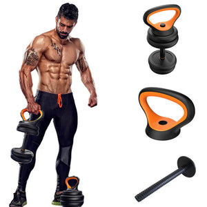 Fitness: Adjustable Kettlebell. With Weight Plates Increased Arm Strength