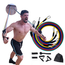 Load image into Gallery viewer, Fitness: 11 Pcs/Set Crossfit Resistance Bands. Latex 5 Resistance Tensions Included for Individualized workouts.
