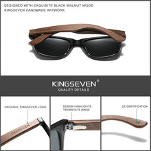 Load image into Gallery viewer, Eyewear: by KINGSEVEN.  Handmade Natural Wooden Sunglasses.UV400 Polarized. Mirror Male Eyewear
