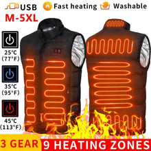 Load image into Gallery viewer, Coats / Jackets: Heated Vest. 9 Zones. Electric Heat. USB.
