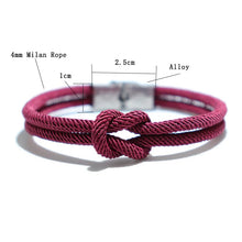 Load image into Gallery viewer, Wristwear: Thread Bracelet Homme Feamle Double Milan Rope Charm Braslet Wrap Braclet Pulseira Da Amizade Gift For Boyfriend
