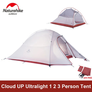 Outdoors: by Naturehike. 1 man Tent. Ultralight.  Double Layered. Aluminum Rods. Includes Ground Mat.