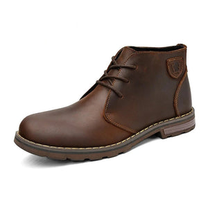 Boots: by WOGQ. Genuine Leather. Ankle Height. Thick Heel. Stitching. Various Colors.