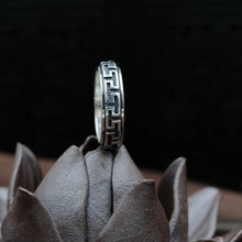 Load image into Gallery viewer, Wrings:  Sterling Silver.  Tibetan Silver. Rings Vintage Buddhism  Rotating Ring.
