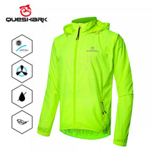 Load image into Gallery viewer, Safety Wear: by QUESHARK. Windproof, Waterproof Reflective Jacket. Long Sleeve Windbreaker.
