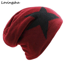 Load image into Gallery viewer, Head Gear: by LOVINGSHA.  Warm Baggy Knitted Beanie.  Faux Fur. Varius Colors.
