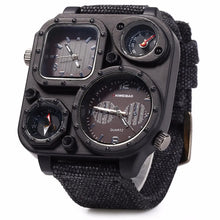 Load image into Gallery viewer, Watches: by SHIWEIBAO. Big Dial Dual-Movement Sport Watch. Quartz. Military Compass.
