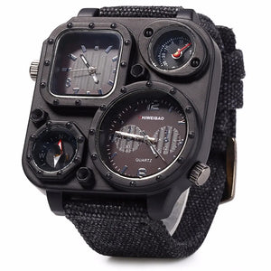 Watches: by SHIWEIBAO. Big Dial Dual-Movement Sport Watch. Quartz. Military Compass.