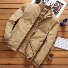 Load image into Gallery viewer, Coats and Jackets: by DIMUSI.  Bomber Jacket. Casual Outwear. Thick Warm  Fleece.
