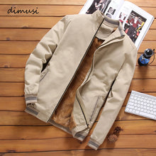 Load image into Gallery viewer, Coats and Jackets: by DIMUSI.  Bomber Jacket. Casual Outwear. Thick Warm  Fleece.
