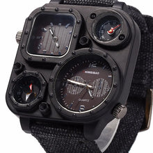 Load image into Gallery viewer, Watches: by SHIWEIBAO. Big Dial Dual-Movement Sport Watch. Quartz. Military Compass.
