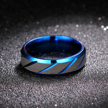 Load image into Gallery viewer, WRings: by MOREDEAR. Twill Ring. Brushed Titanium. Ring for Men and Women Personalized Ring Customize Ring Engraved Ring
