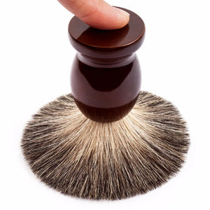 Grooming: Qshave Pure Badger Hair Shaving Brush. Wood.