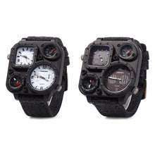 Load image into Gallery viewer, Watches: by SHIWEIBAO. Big Dial Dual-Movement Sport Watch. Quartz. Military Compass.
