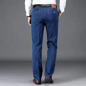 Pants: Classic Jeans Style and Fit. Thick stretch Denim. Work Tough and Business Casual.