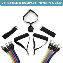 Load image into Gallery viewer, Fitness: Exercise Resistance Bands Set Up to 115 lbs Fitness Stretch Workout Bands with 5 Fitness Tubes Home Gym Yoga Equipment Men Women

